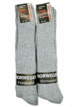 Lade das Bild in den Galerie-Viewer, Norweger Herren Kniestrümpfe grau mit Frotteesohle 72% Wolle 3 oder 6 Paar