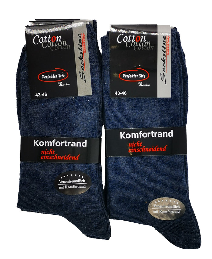 Socken ohne Gummi und ohne Naht Herren & Damen 95 % Baumwolle 6 Paar