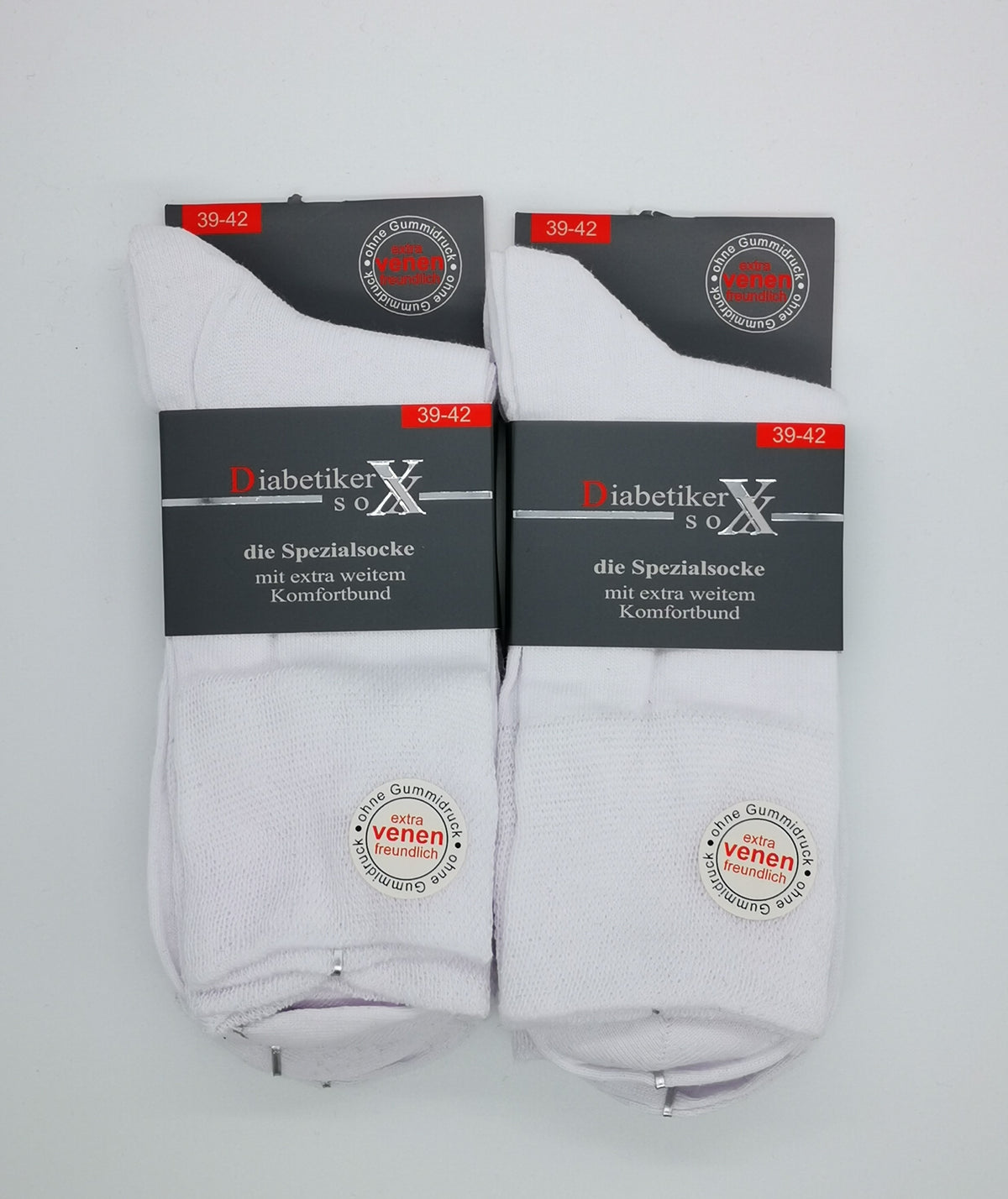 Diabetiker Socken ohne Gummi extra venenfreundlich ohne Naht 97% Baumwolle 3 Paar