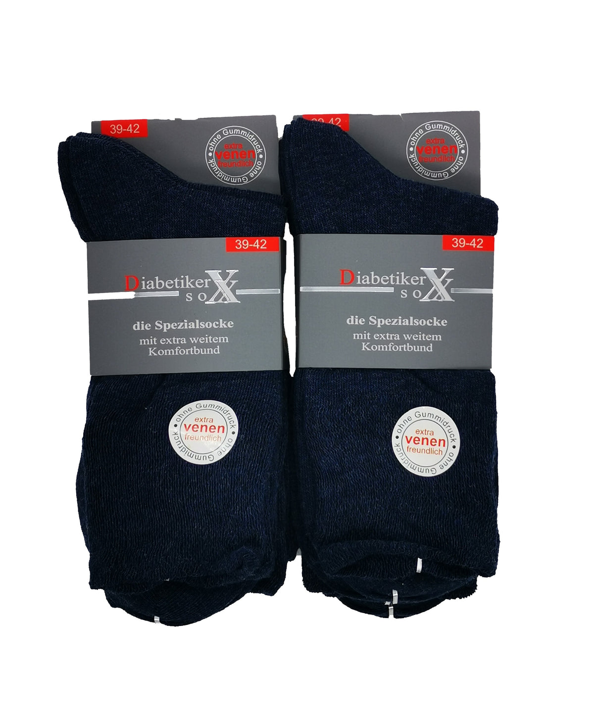 Diabetiker Socken ohne Gummi extra venenfreundlich ohne Naht 97% Baumwolle 3 Paar