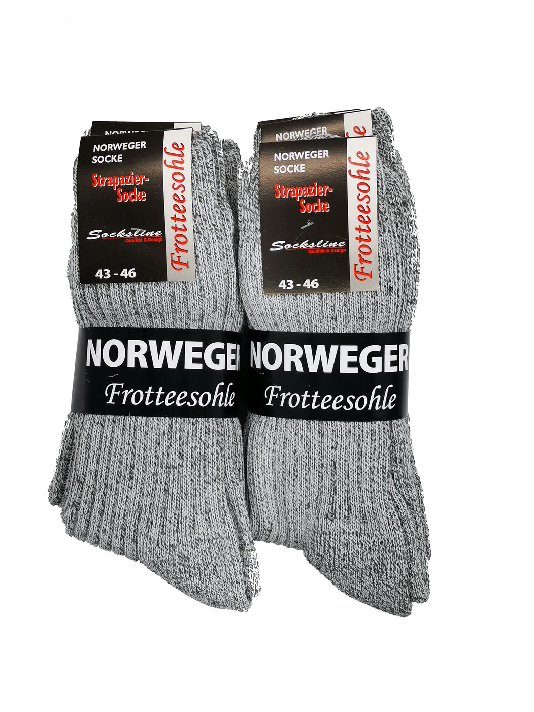 Norweger Socken mit Frotteesohle Herren 72% Wolle wärmend