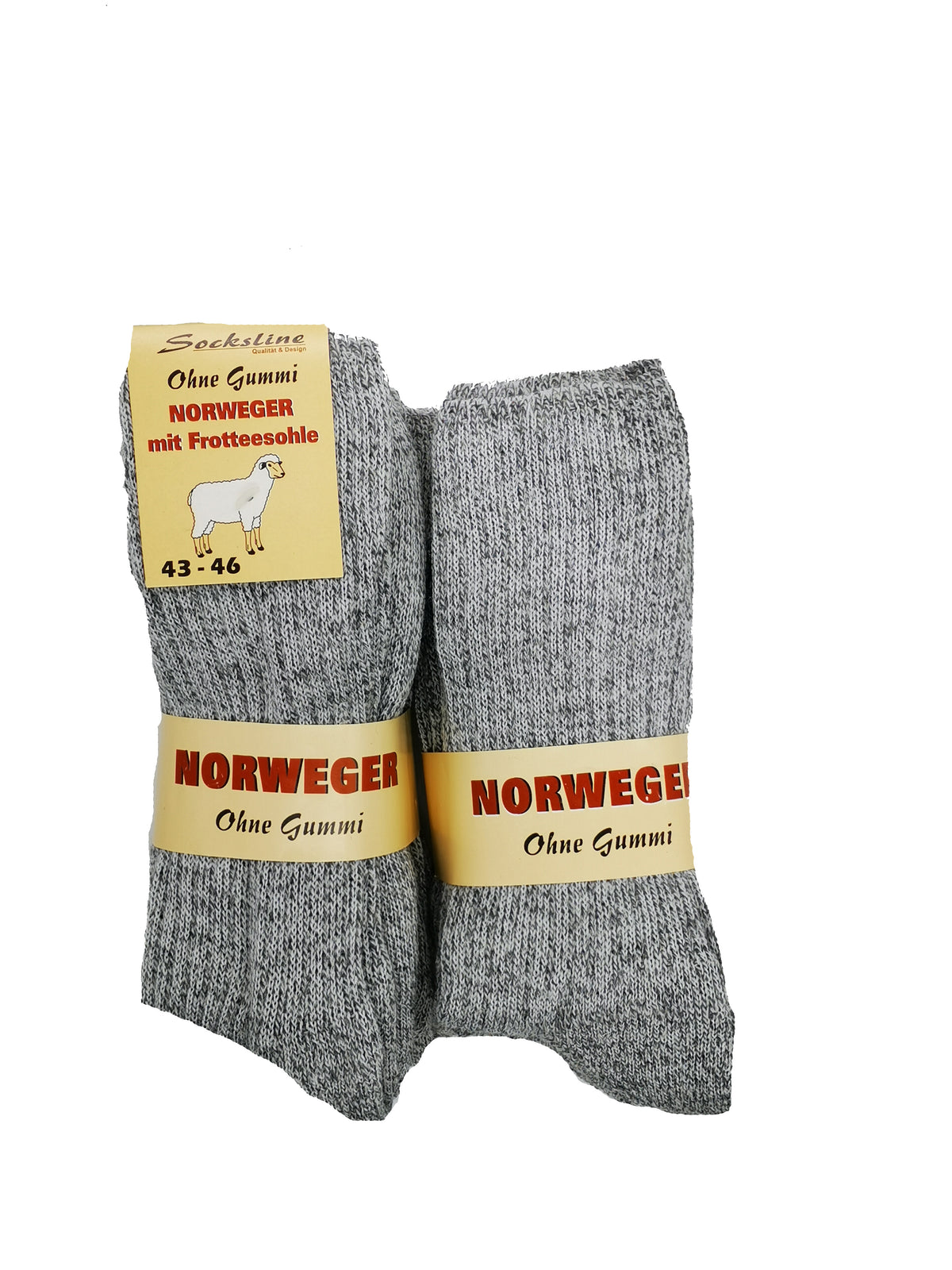 Herren Norweger Socken ohne Gummi 72% Wolle mit Frotteesohle 3 oder 6 Paar