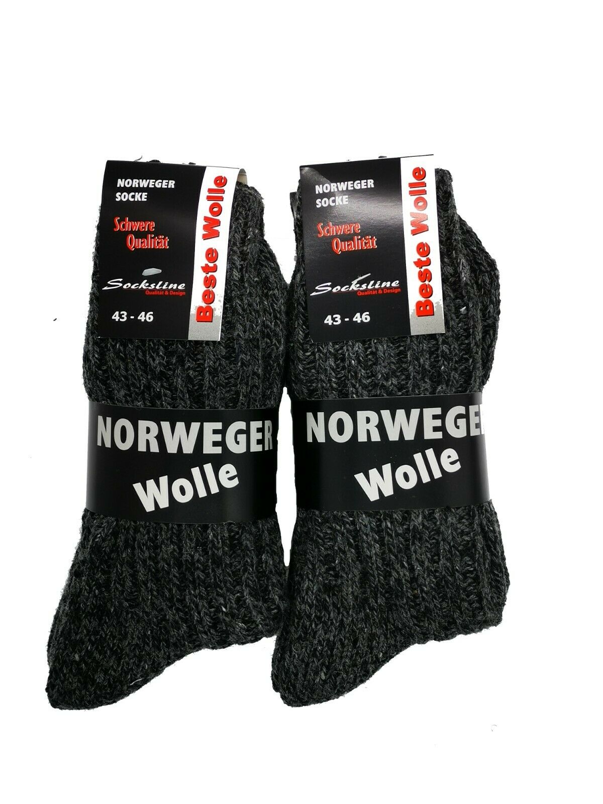 Herren Norweger Socken 50% Wolle Dicker warmer Socken 3 oder 6 Paar