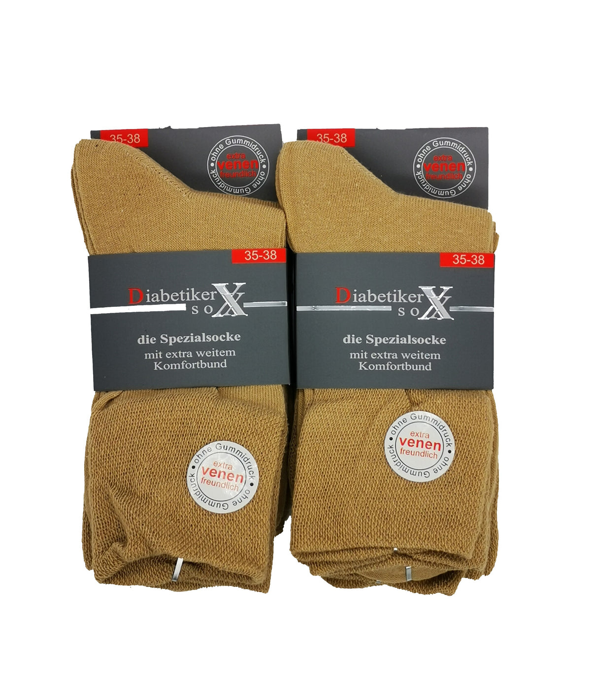 Diabetiker Socken ohne Gummi extra venenfreundlich ohne Naht 97% Baumwolle 3 Paar