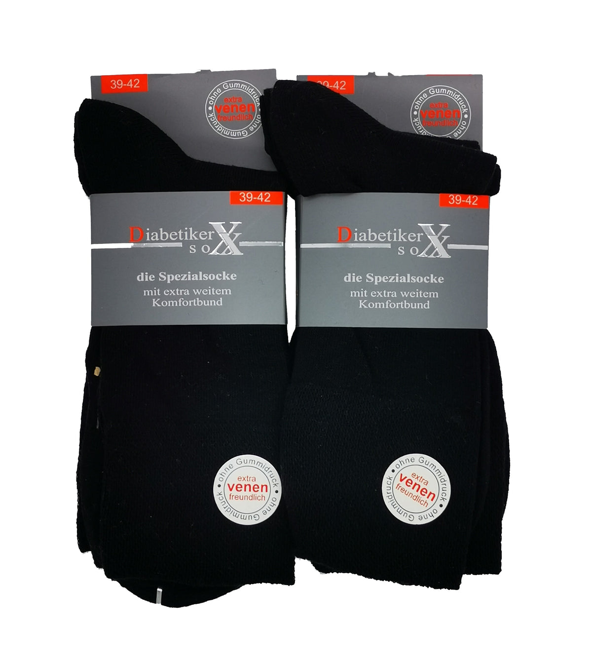 Diabetiker Socken ohne Gummi extra venenfreundlich ohne Naht 97% Baumwolle 3 Paar