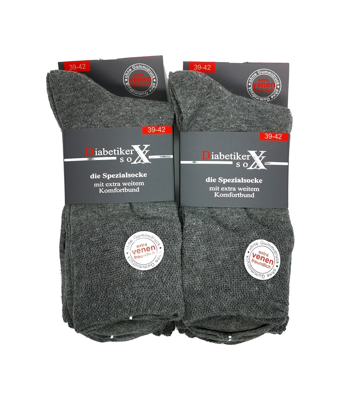 Diabetiker Socken ohne Gummi extra venenfreundlich ohne Naht 97% Baumwolle 3 Paar