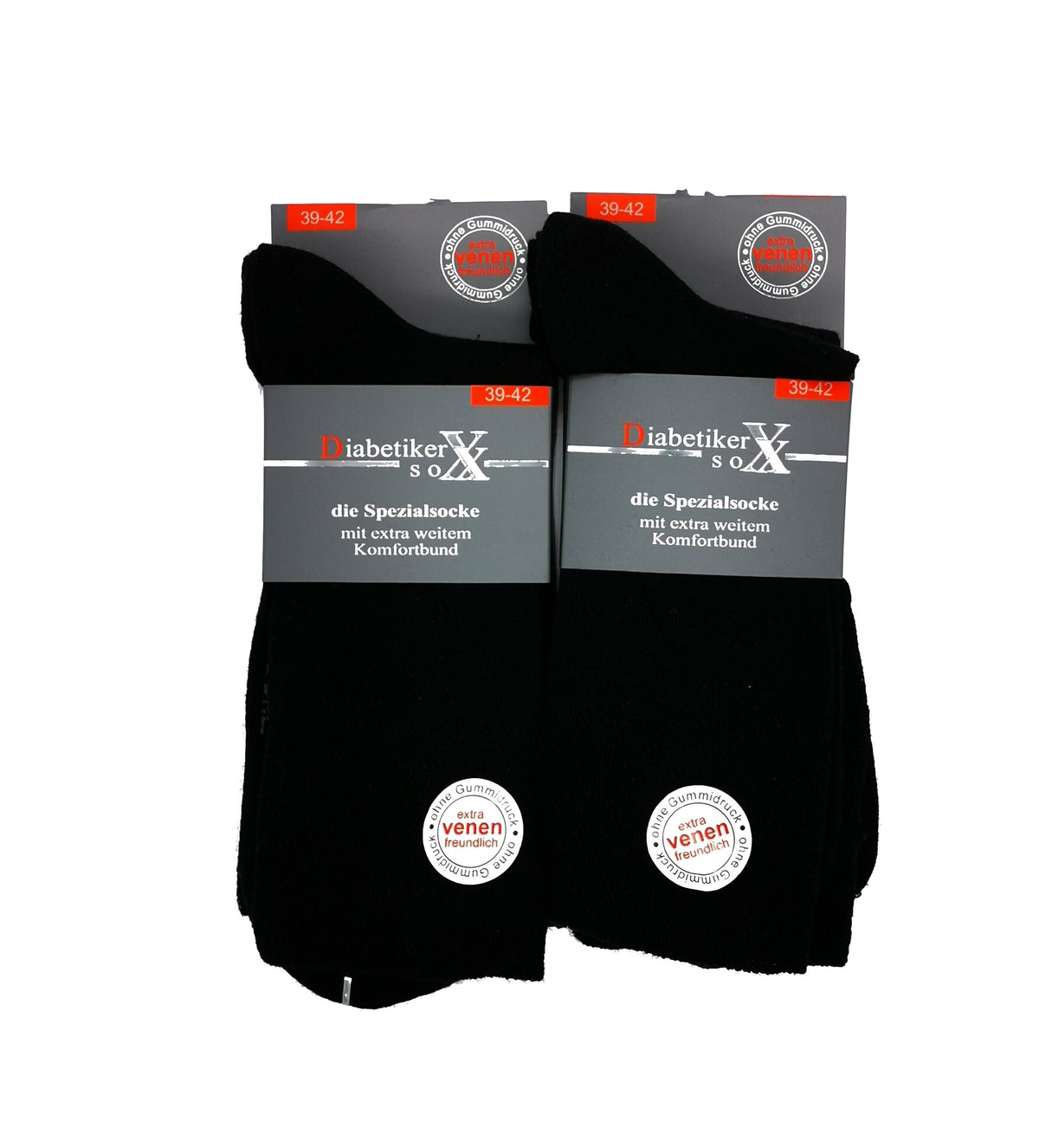 Diabetiker Socken ohne Gummi extra venenfreundlich ohne Naht 97% Baumwolle 3 Paar